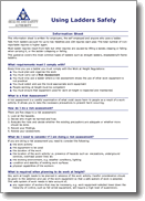 Using Ladders Safely - Information Sheet